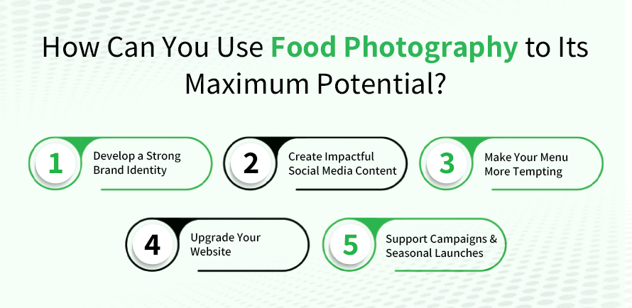 How can you use food photography to its maximum potential?